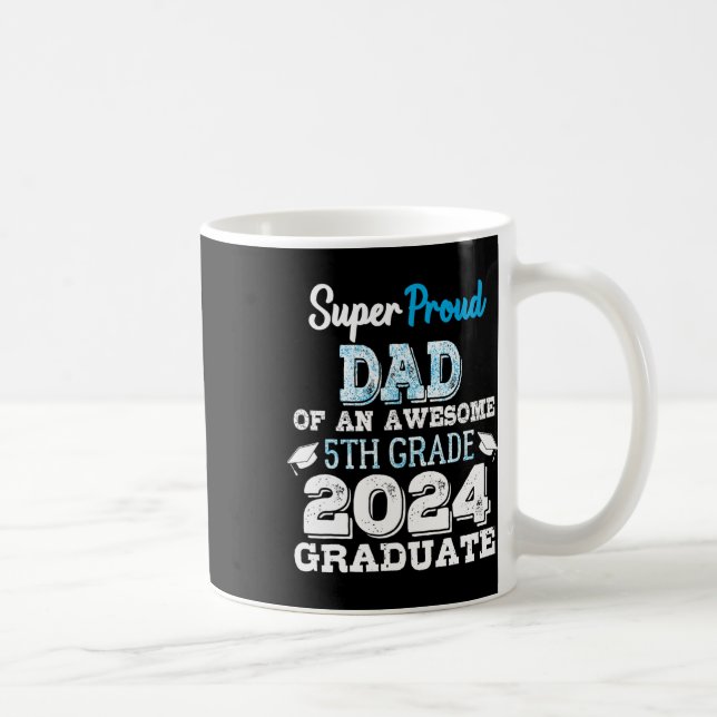Caneca De Café Pai De Graduação Elementar Formando 2024 (Direita)