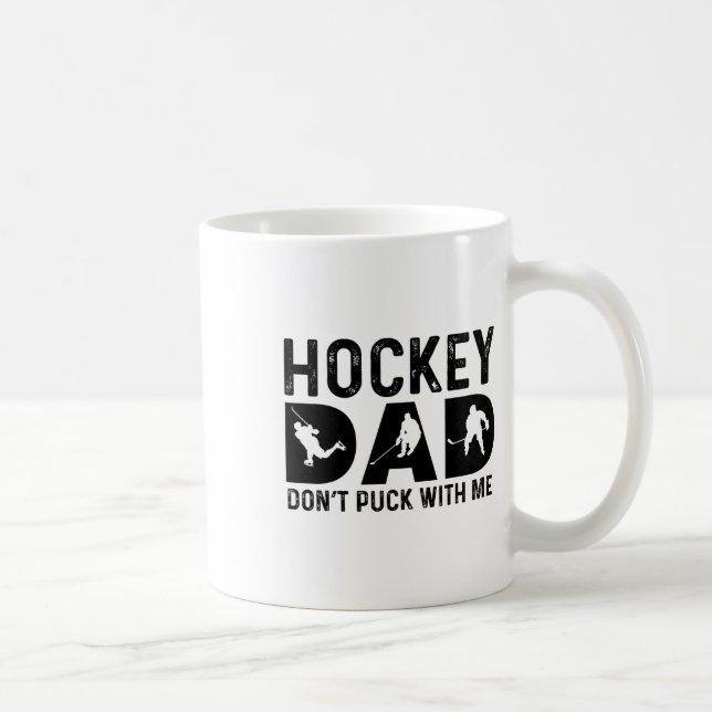 Caneca De Café Pai de hóquei não brinque comigo (Direita)