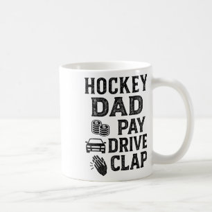 Caneca De Café Pai de hóquei paga condução aplauso Pai engraçado