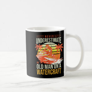 Caneca De Café Pai de jet ski piloto de moto aquática homem velho