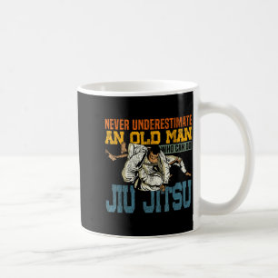 Caneca De Café Pai de Jiu Jitsu Pai Vintage Retro Subestimar