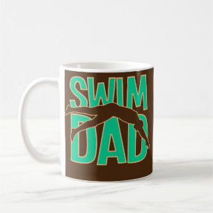 Caneca De Café Pai de Natação Masculino