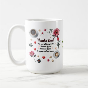 Caneca De Café Pai de obrigados - Círculo de penas e café   Canec