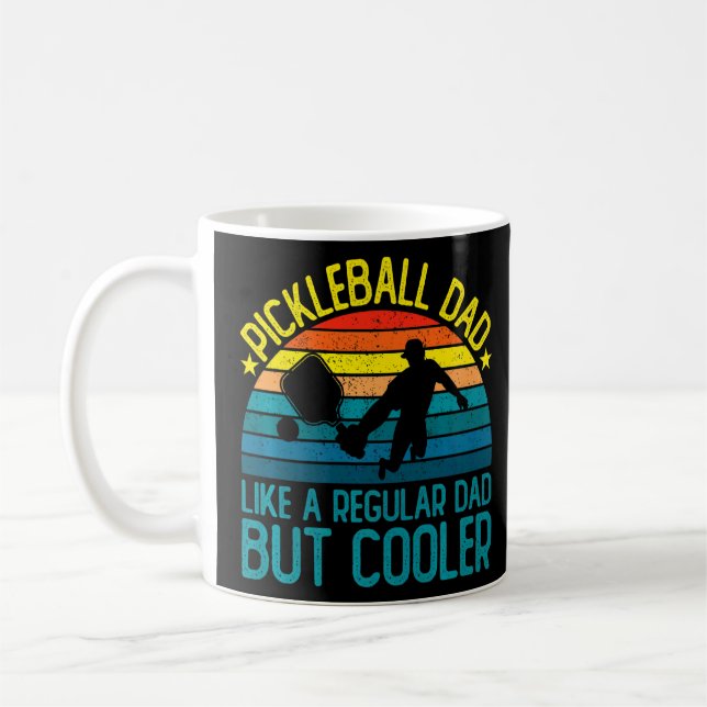 Caneca De Café Pai De Pickleball Como Um Pai Regular Mas Mais Fri (Esquerda)