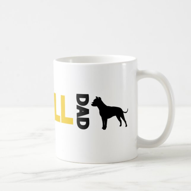 Caneca De Café Pai de Pitbull (Direita)