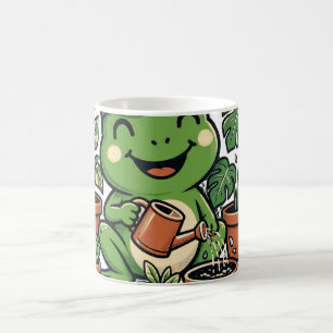 Caneca De Café Pai de Planta Sapo Regando Plantas de Casa Engraça