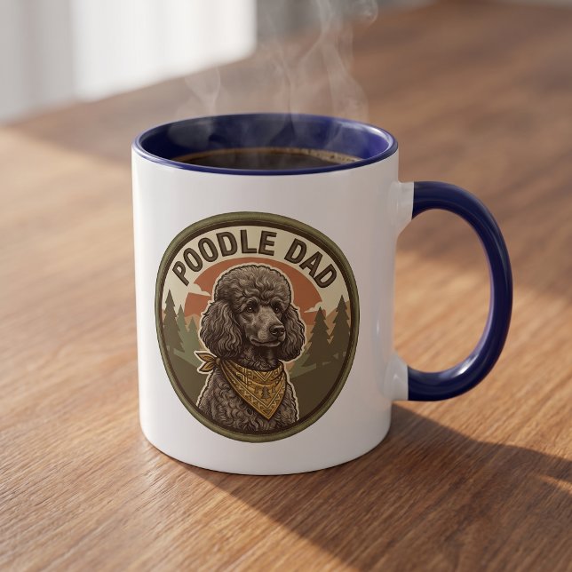 Caneca de Café Pai de Poodle | Presente para Pai d (Criador carregado)