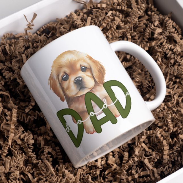 Caneca De Café Pai de Portão Bonito: Verde do Cachorro-d-Água (Criador carregado)