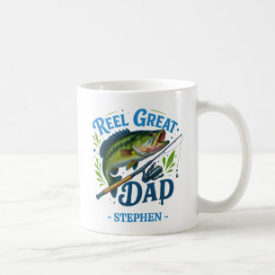 Caneca De Café Pai de rolo - Arco de pesca e Peixes
