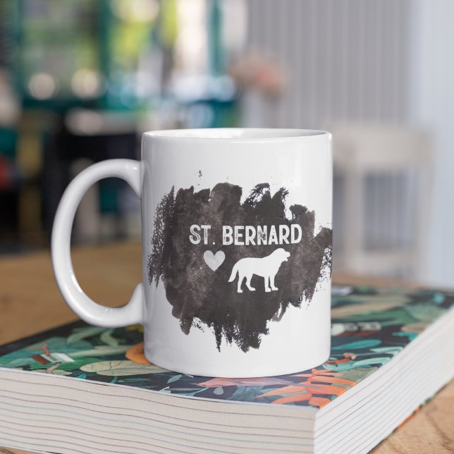 Caneca De Café Pai de São Bernardo Amante da Raça Dia dos Pais (Criador carregado)