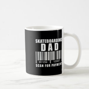 Caneca De Café Pai de skate engraçado, digitalize para pagamento