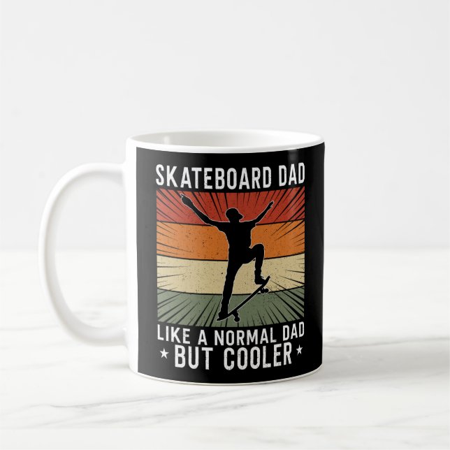 Caneca De Café Pai De Skateboard Do Skateboard Como Um (Esquerda)