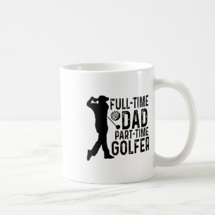 Caneca De Café Pai de Tempo Parte do Tempo cheio Golfe Pai Golf