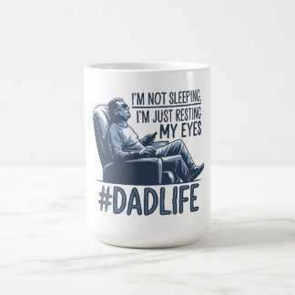 Caneca De Café Pai descansando os olhos, presente de citação engr