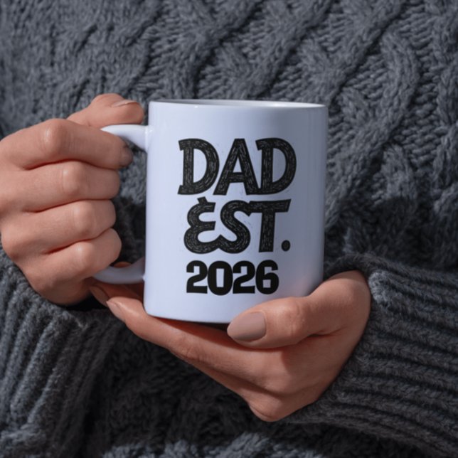 Caneca De Café Pai Desde 2026 Pai Orgulhoso Desde (Dad Est 2026 Proud Father Since Coffee Mug)