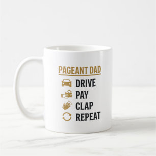 Caneca De Café Pai Desfile Dirige Paga Aplauda Camisa de Repetiçã