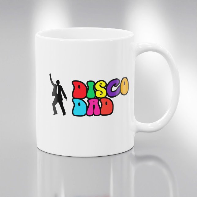 Caneca De Café Pai Disco - Um presente retrorreflector 70s para P (Criador carregado)