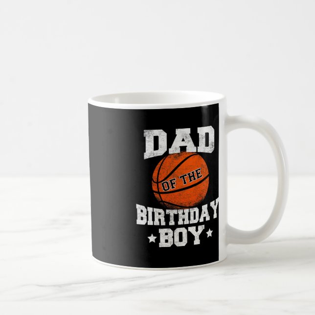 Caneca De Café Pai Do Aniversário De Basquete Padre Pai Fu (Direita)