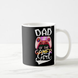 Caneca De Café Pai Do Aniversário Do Jogo De Vídeo Da Gamer Girl