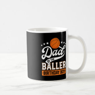 Caneca De Café Pai Do Baller Birthday Boy Basball Themed P