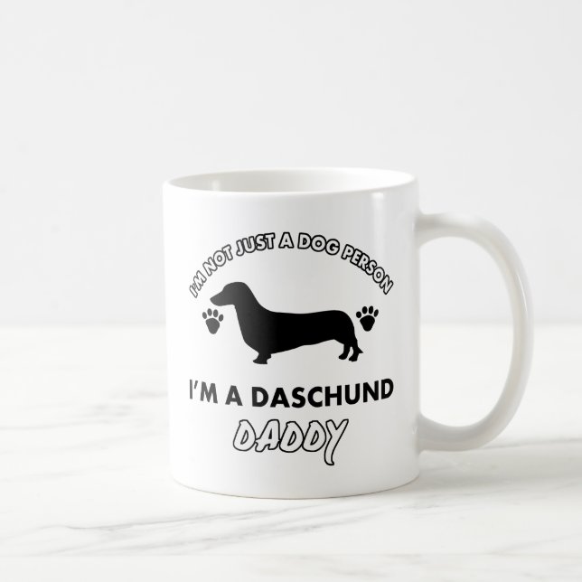 Caneca De Café Pai do cão do pai de Daschund (Direita)