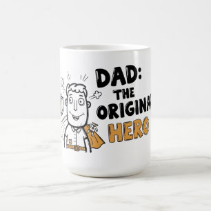 Caneca De Café Pai do Dia de os pais Herói Original