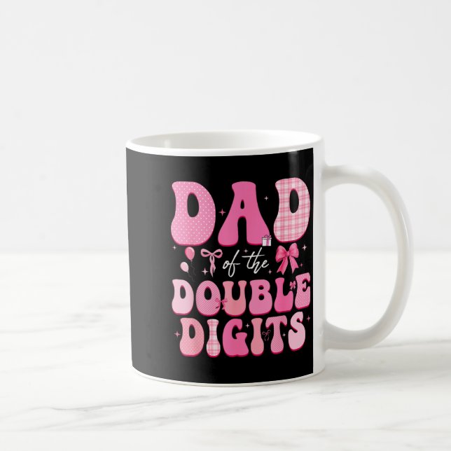 Caneca De Café Pai do Duplo Dígitos Laço Rosa Fofo 10º (Direita)