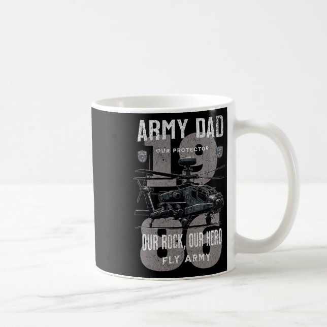 Caneca De Café Pai do Exército Dia de os pais Militar Apache Heli (Direita)