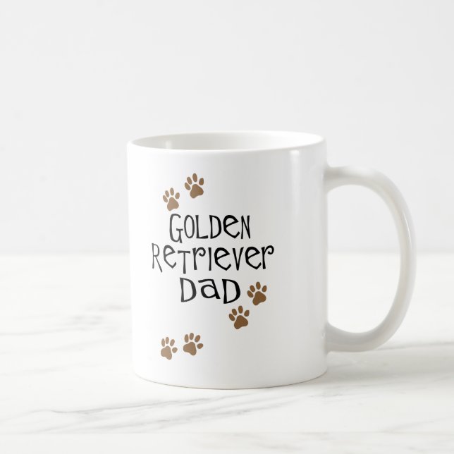 Caneca De Café Pai do golden retriever (Direita)