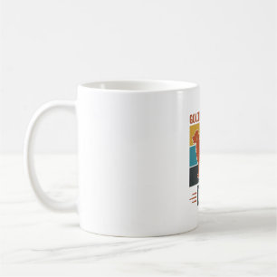 Caneca De Café Pai do Golden Retriever Design de Vetor de Amante