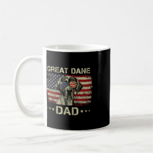 Caneca De Café Pai do Great Dane Amantes de Cães Bandeira America