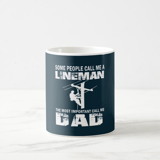 Caneca De Café Pai do lineman (Centro)