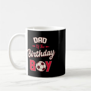 Caneca De Café Pai do menino de aniversário jogador de futebol fe