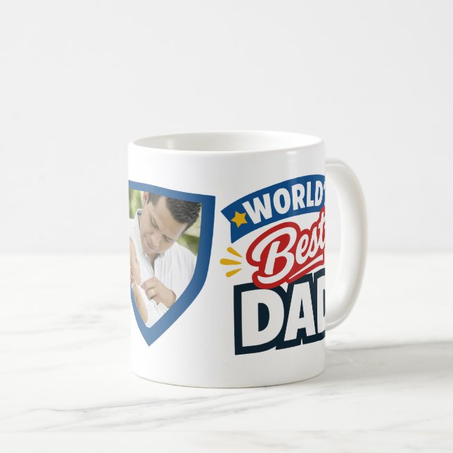 Caneca De Café Pai do Mundo com Amor Personalizado  (Frente Esquerda)