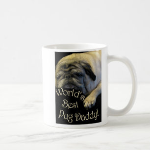 Caneca De Café Pai do Pug do mundo o melhor