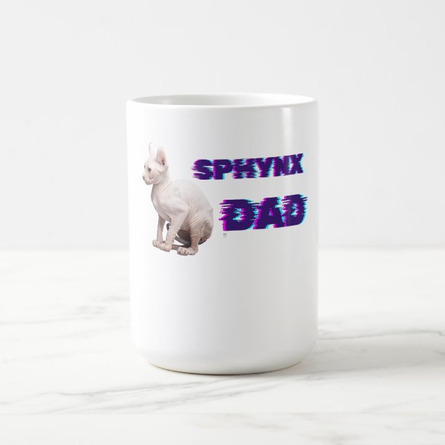 Caneca De Café Pai do Sphynx com defeito cibernético Amante de Ga (Centro)