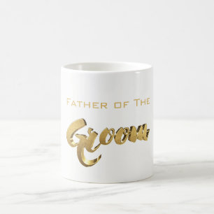 Caneca De Café Pai do texto elegante do ouro da tipografia do