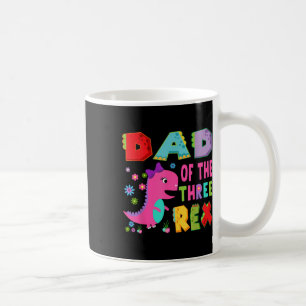 Caneca De Café Pai do Three Rex de 3 anos de idade Menino Dinossa