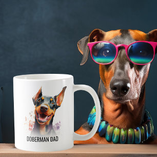 Caneca De Café Pai Doberman Pinscher