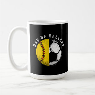 Caneca De Café Pai dos Atletas Pai Filho Softbol Futebol Jogador