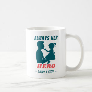 Caneca De Café Pai e Filha - Sempre Seu Herói