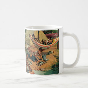 Caneca De Café Pai e Filho Antigos Acampando, Feliz Dia dos Pais