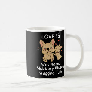Caneca De Café Pai E Filho Beijos Adoram Meu Cachorro Dizendo Quo