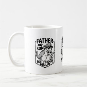 Caneca de Café Pai e Filho Lontra Fofa