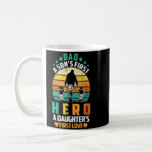 Caneca De Café Pai é o primeiro herói do filho o primeiro amor da
