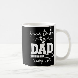 Caneca De Café Pai em Breve 2026 Carregando 67% Nova Gravidez