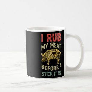 Caneca De Café Pai Engraçado Adora Churrasco Eu Esfrego Meu Sm De
