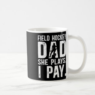 Caneca De Café Pai engraçado de hóquei em campo de um jogador de