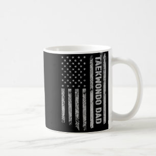 Caneca De Café Pai engraçado de Taekwondo Bandeira da América Pat