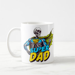 Caneca De Café Pai esqueleto engraçado Dia dos Pais Super pai